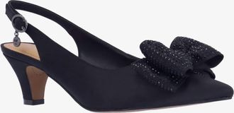 J. Rene&eacute; Womens Weslee Satin Pump Heels In Black