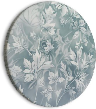 OEM Imagen Redonda - Adornos En Turquesa Desgastado Y Polvoriento: Delicado Estampado Floral / Estampados Florales En Turquesa Desgastado Y Polvoriento