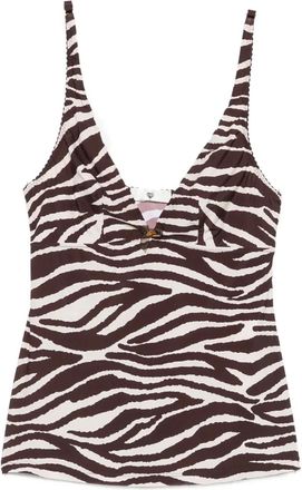 Twin-Set Top zebrato - Marrone