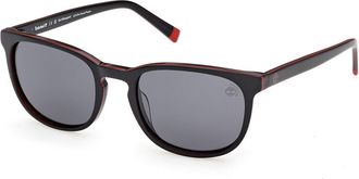 Timberland TB00074 Polarized 01D Mens Sunglasses Black Size 55