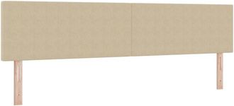 vidaXL Headboard Height Adjustable Light green grey 200 cm Rib fabric Vidaxl