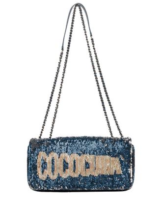 Chanel Navy Blue Coco Sequins Canvas Chanel Paris-Cuba Coco Sequins Cuba Flap, Never Carried (Authentic Pre-Loved)
