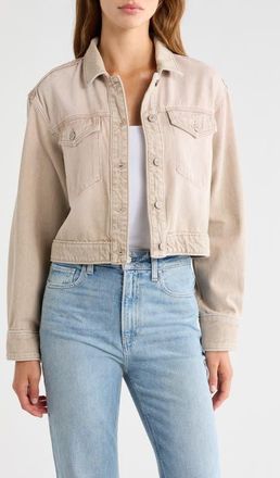 Paige Michele Trucker Jacket in Soft Sepia at Nordstrom, Size Xx-Small