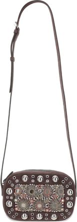 Valentino Garavani Borsa a spalla con decorazione - Marrone