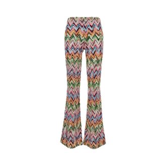 Missoni Wide Trousers, female, Multicolor, Size: XS Flare Trousers