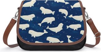 Generic Beluga Whale Fashion Womens Crossbody Bags Novelty Handbag Shoulder Bag Purse