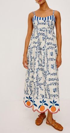 Rails Lexie Floral Border Print Cotton Dress in Ceramic Floral at Nordstrom, Size X-Small