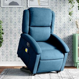 vidaXL Vidaxl - Sill&oacute;n Reclinable De Masaje Elevable Terciopelo Azul
