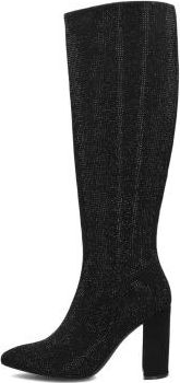 Omoda Elegante Zwarte Hoge Laarzen - Dames - Laarzen met Hak - Zwart - 40 EU - Schoenen