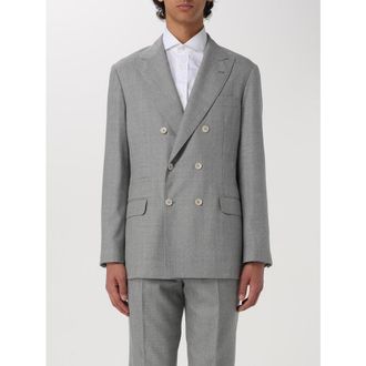 Brunello Cucinelli MenS Light Grey Wool Blazer, Size 50