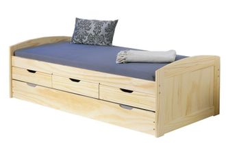 Inter Link SAS Letto+secondo Letto Ad Estrazione Marinella 98x205x63h Pino Massello-interlink