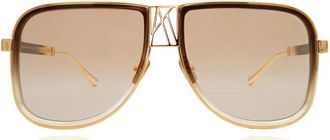 Anna-Karin Karlsson LOGO DUDE Tobacco Womens Sunglasses Brown Size 59