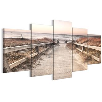 OEM Cuadro Sobre Lienzo Italiano De 100 X 50 Cm, Pent&aacute;ptico - Estilo Escandinavo - Naturaleza Cuadro Sobre Lienzo Italiano De 200 X 100 Cm, Pent&aacute;ptico - E