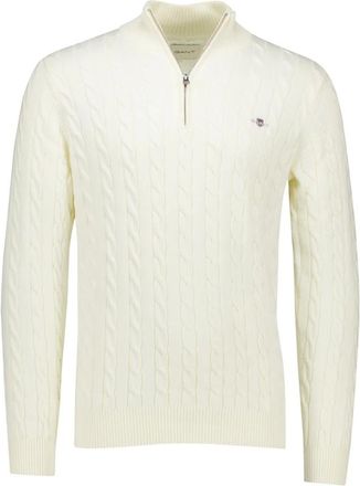 GANT Truien & Vesten, Heren, Beige, L, Crème Sweater