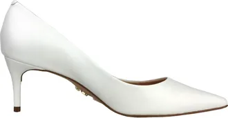Carrano Womens Valentina Pointed Toe Leather Pump Heel In White