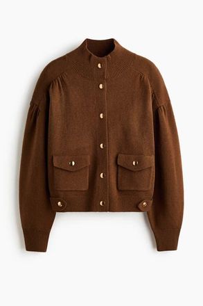 H&M Oversized Cardigan in Brown at Nordstrom, Size Xx-Small