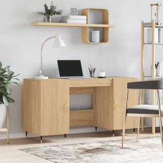vidaXL Escritorio Madera De Ingenier&iacute;a Roble Sonoma 140x50x75 Cm Vidaxl