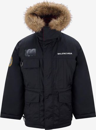 Balenciaga Warmer Wende-Parka aus technischer Gabardine Uniform