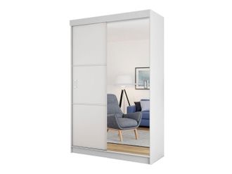 Mirjan24 Armario Dover 111, Blanco, 205x138x60cm, Puertas De Armario: Correderas, N&uacute;mero De Estantes: 2, Led