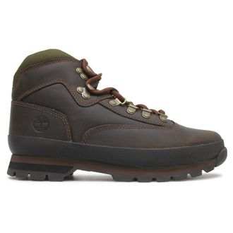 Timberland Euro Hiker Mid Hiker Full Grain Leather Womens Ankle Boots - Medium Brown - Size:UK 6.5