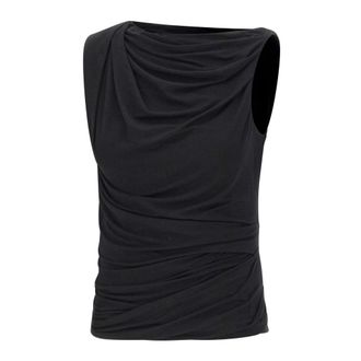 Entire studios Sleeveless Tops, female, Black, Size: XS Drape Tank