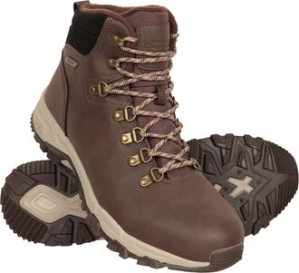 Mountain Warehouse Conway Mens Casual Boots Fleece Lined Waterproof Thermal Shoes Brown - Size UK 11