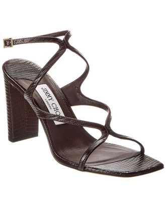Jimmy Choo London Azie 85 Lizard-Embossed Leather Sandal