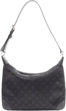 Louis Vuitton Pre-owned Little Boulogne Monogram Satin Handbag - Dames - Vintage Schoudertas - Zwart - ONE Size - Satijn - Vintage