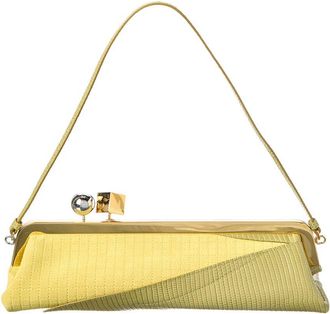 Jacquemus Salon Mais Suede & Leather Clutch
