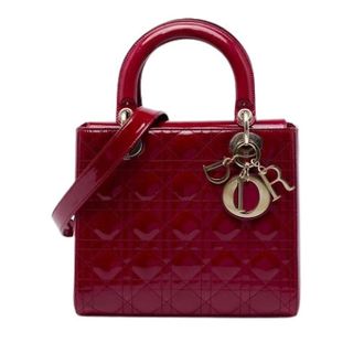 Dior Pre-owned Lady Handbag - Dames - Pre-owned - Rood - Maat: ONE Size Leer