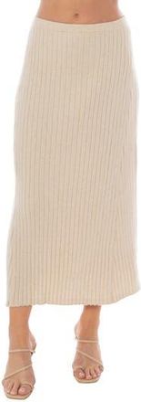 Tash And Sophie Pleated Sweater Skirt in Cream at Nordstrom Rack, Size X-Large