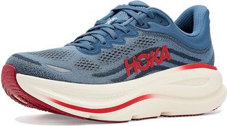 Hoka One One Bondi 9 Mens Shoes Thunder Cloud/Vermillion : 10.5 D - Medium, Rubber