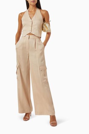 Minkpink Fabella Cargo Pant In Beige