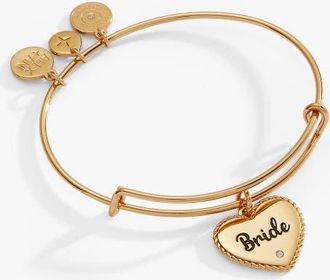 Alex and Ani Bride Heart Bangle in Silver at Nordstrom