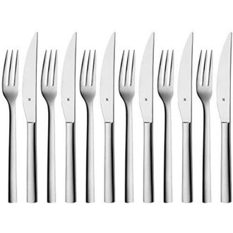 WMF Wmf Nuova Juego 12 Piezas Cubierto Steak, Acero Inoxidable Pulido