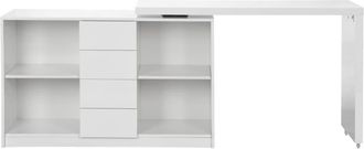 VENTE-UNIQUE.COM Escritorio tradicional efecto madera blanco