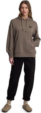 tentree Sunrise Relaxed Hoodie in Clay/meteorite Black at Nordstrom, Size X-Large