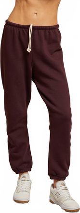 perfectwhitetee Stevie Cotton Fleece Easy Sweatpant In Blackberry