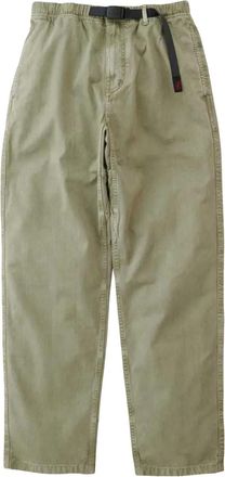 Gramicci Pantaloni in cotone con cintura - Verde