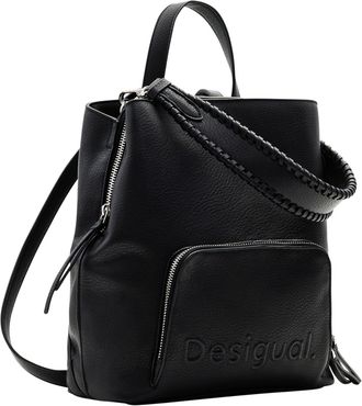 Desigual Womens Back_Half Logo 24 Sumy Mi Accessories PU Backpack MINI, Black, One Size