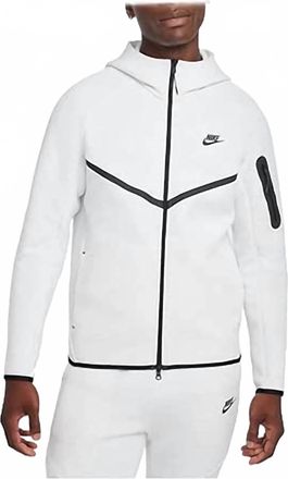 Nike Mens Tech Fleece Zip Up Top In Birch Heather/black