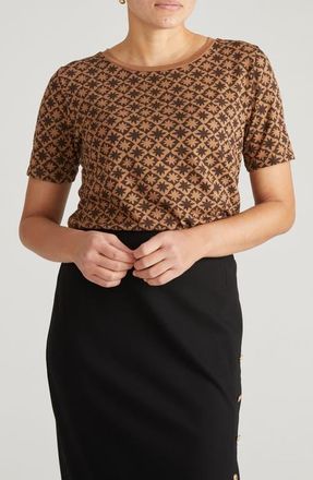 Universal Standard Tee Rex Tee in Brown Hacienda Print at Nordstrom, Size 2Xl