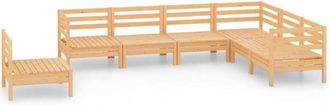 vidaXL 7 Piece Garden Lounge Set Solid Wood Pine vidaXL