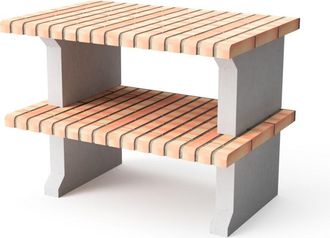 Movelar Caballete Lateral Del M&oacute;dulo Madeira Plus Para Barbacoa De Obra Prefabricada (gris, Naranja - 101 X 70 X 70 Cm) - Uso En Exteriores - Movelar