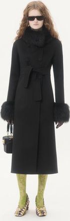Valentino Cappotto In Compact Drap Donna NERO 36
