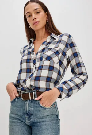 Rails Hunter Flannel Top In Golden Cobal