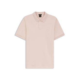 BOSS Stretch-cotton slim-fit polo shirt with logo patch