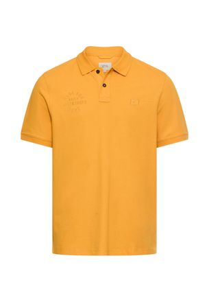 Camel Active Poloshirt CAMEL ACTIVE, Herren, Gr. 4XL, sunflower, Piqu&eacute;, Obermaterial: 100% Baumwolle, bestickt, unifarben, normal h&uuml;ftbedeckend, Rundhals, B&uuml;ndchen