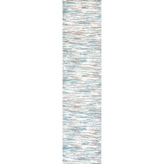 Jonathan Y Designs Speer Abstract Linear Stripe Area Rug in Gray/blue at Nordstrom, Size 4Ft 0In X 6Ft 0In