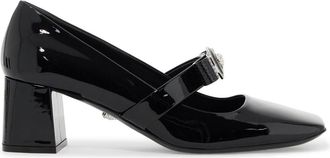 Versace Black Leather Décollètè